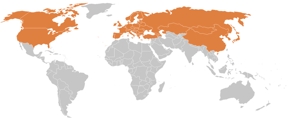 Figure 3: Geographical distribution of Lyme Disease. This image is licensed under creative commons attribution.