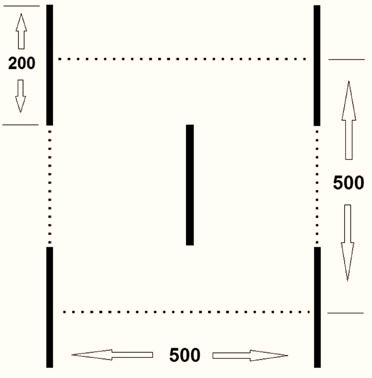 Figure 3: Schema of the five-spot development element.