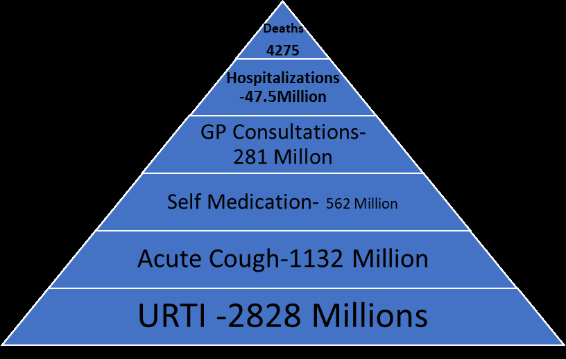 Figure 1: Pyramid of Incidence of Acute Cough in India.