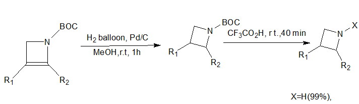 Figure 5: Synthesis of 3,4-disubstituted N-Bocazetines.