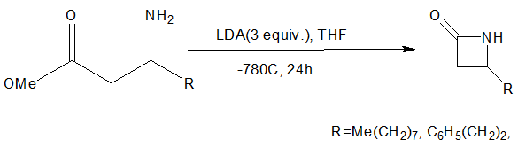 Figure 7: 2-azetidinones from chiral amino esters.