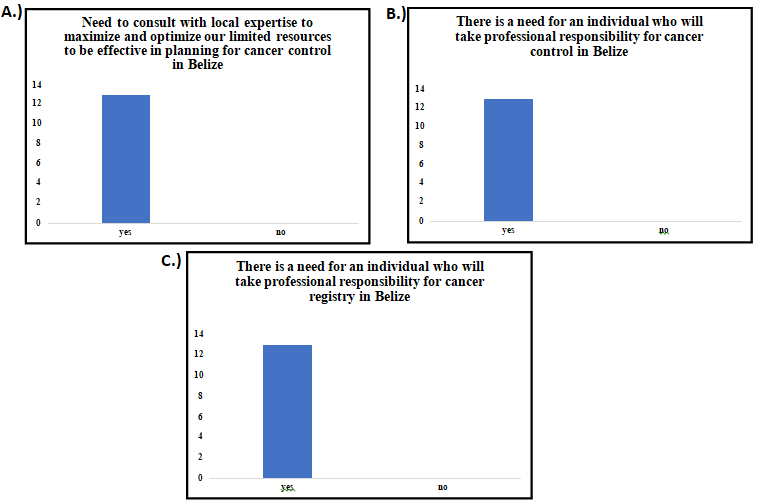 Figure 12: Stakeholders’ response to effective planning and development for Cancer Control.