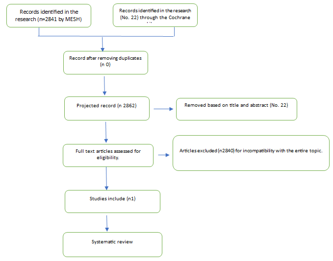 Figure 1: Follows the diagram that includes a research study from the systematic review.