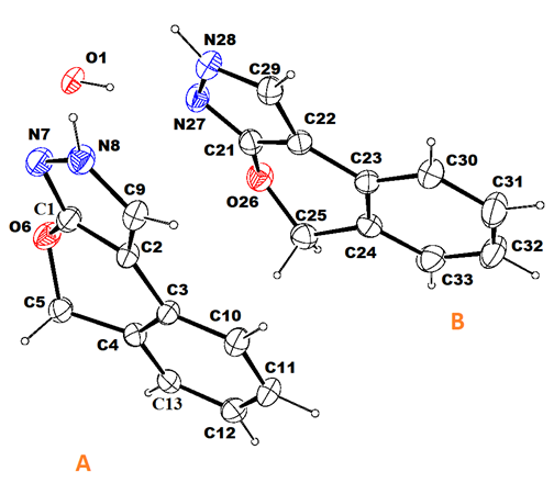 Figure 1: Synthesis of 2,5-dihydro[2]benzopyrano[3,4-c] pyrazole.