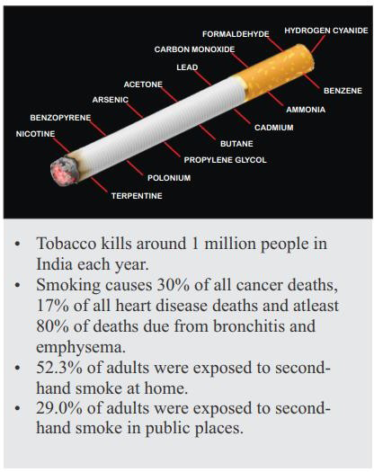 Figure 8: Harmful chemicals present in cigarette smoke.
