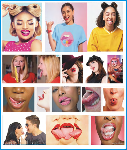 Figure 16: The various ways of projecting out the tongue [59,60].