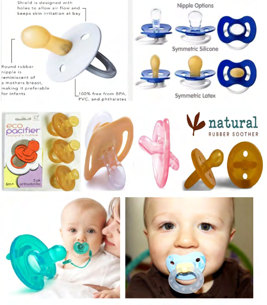 Figure 17: The conventional babies Pacifiers and their mode of application [61].