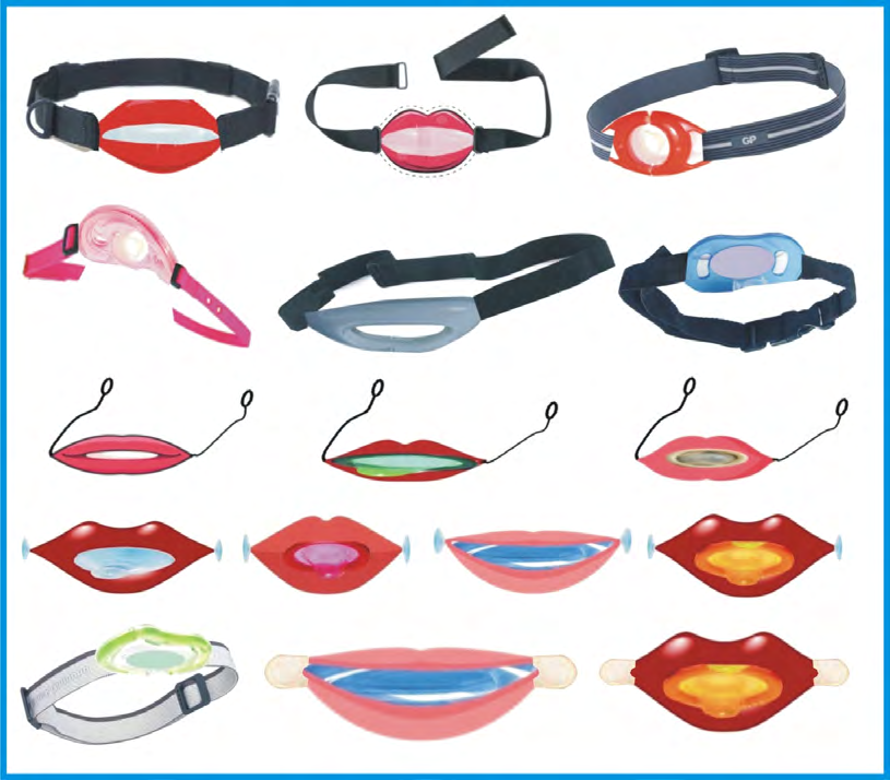 Figure 23: Shows the different modes of holding the proposed ultimate revolutionized new generation of tongue condoms in place with glue, sticker, plaster, belt, buckles, Velcro, etc. (Courtesy Azuberths Research Complex Owerri, Nigeria).