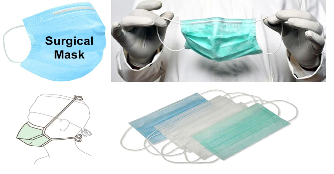 Figure 25: Shows procedural masks with surgical ties behind the head.