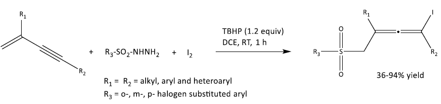 Figure 5: Synthesis of Allenyl Iodides from 1, 3-Enynes.