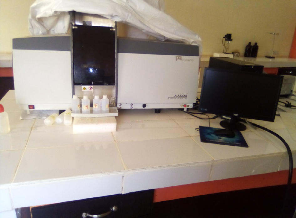 Figure 1: An atomic absorption spectrophotometer instrument in the laboratory.