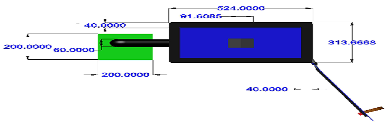 Figure 10: Dimensional orthographic top view.