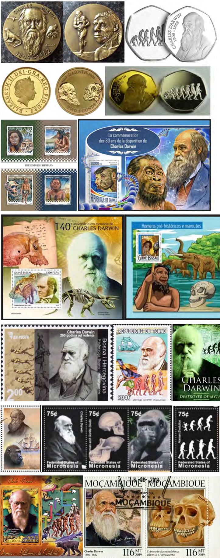 Figure 2: Philatelic collection dedicated to Charles Darwin.