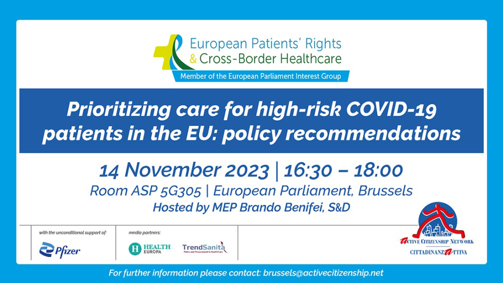 Figure 1: Save the date of the event realized at the EU Parliament on 14th of November 2023 by Active Citizenship Network.