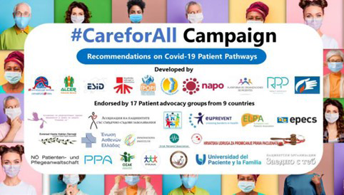 Figure 7: Communication campaign #Care for All launched by Cittadinanzattiva/Active Citizenship Network.