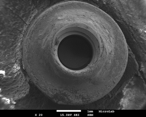 Figure 3: SEM of implant hexagon group C.