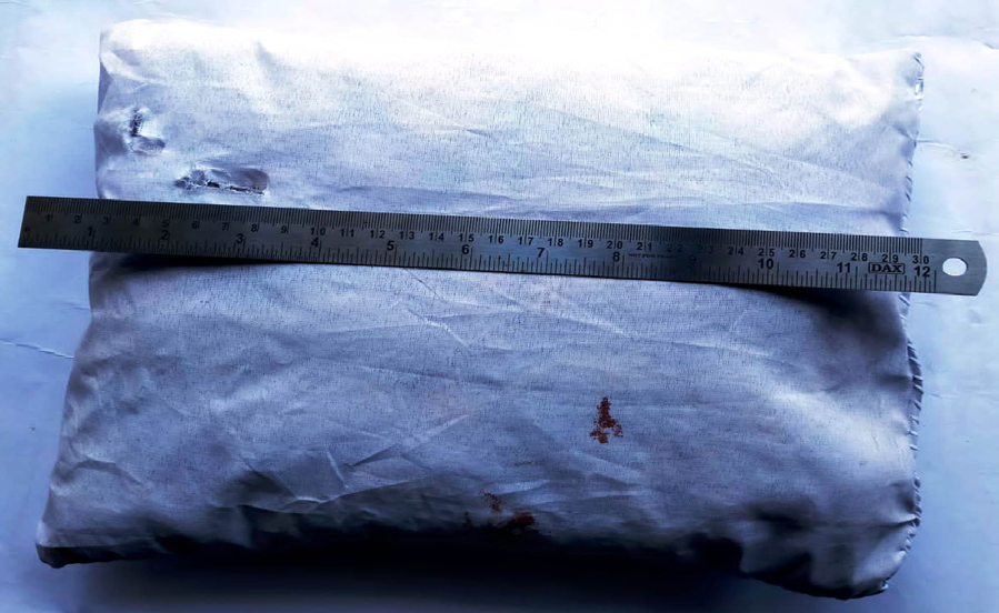 Figure 7: Test Stabbing/Cut Mark on Ex-B.