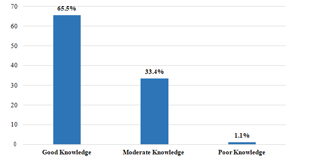 Figure 1: Level of Knowledge of HCWs Regarding Covid-19 Affliction.