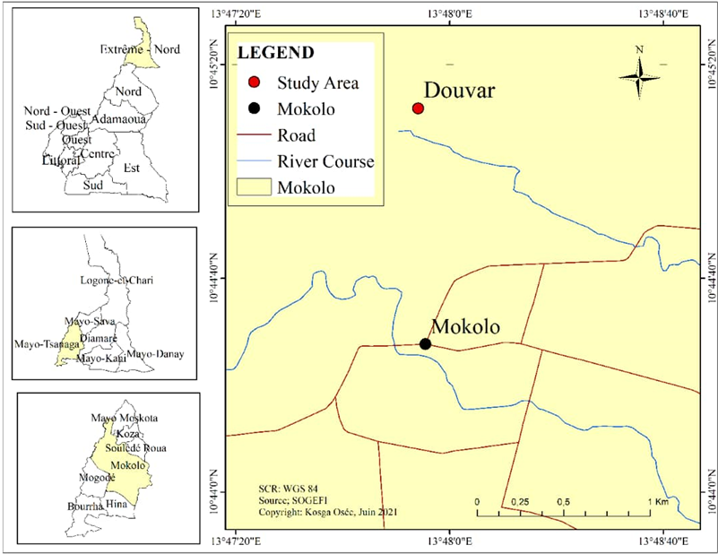 Figure 1: The locality of Douvar Study area.