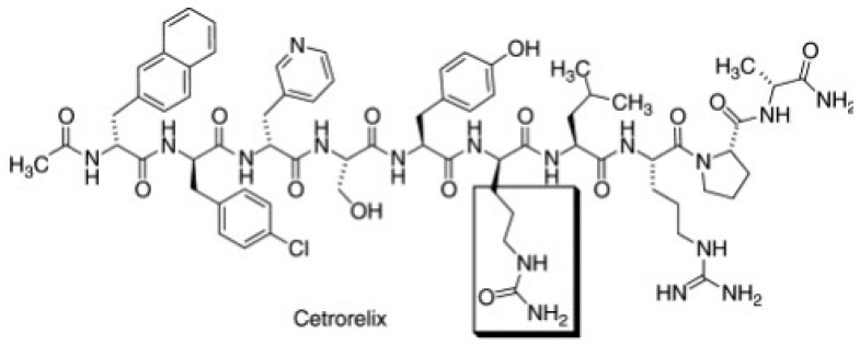 Figure 6: Courtesy ref no-The biochemical structure of GnRh antagonist Cetrorelix.