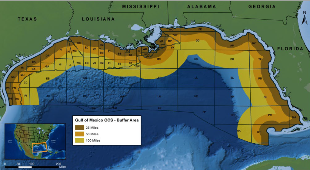 Figure 5: Distance buffers from the federal-state boundary [26].