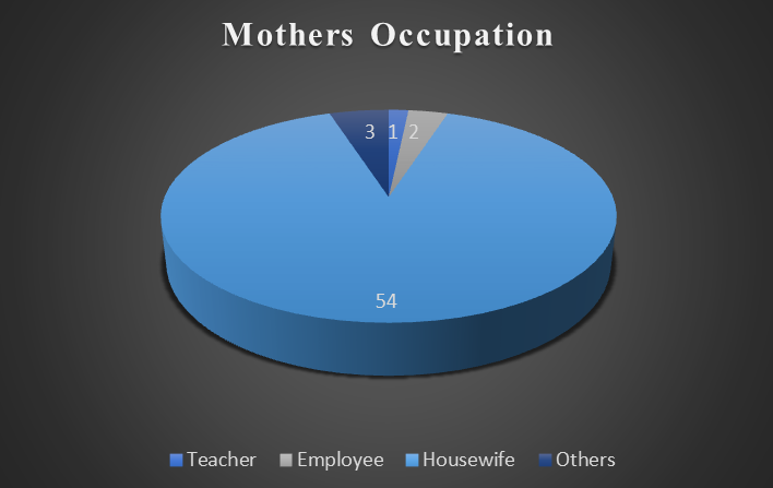 Figure 6: Distribution of respondents by Mothers occupation.