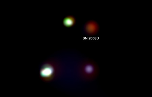 Figure 4: SN 2008D: Supernova in Act of Exploding phase, (Credit : NASA/CXC/Wisconsin/D.Pooley, et al.).