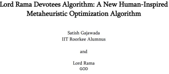 Figure 1: Man and Lord Rama authored Artificial Intelligence article.