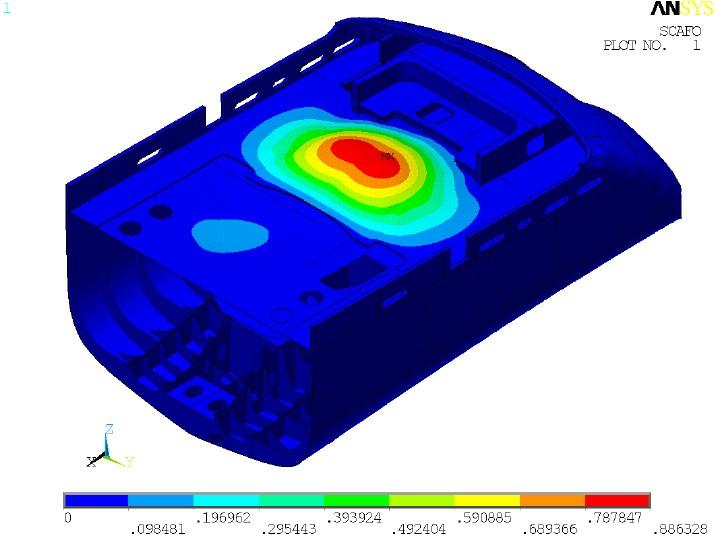 Figure 23: Model "D": main deck first natural frequency (13.2 Hz).