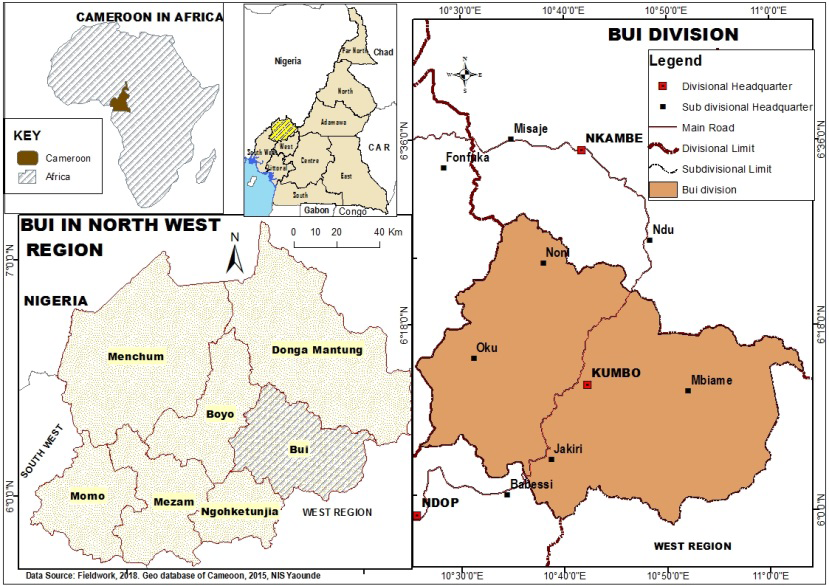 Figure 1: Location of the Bui Plateau.