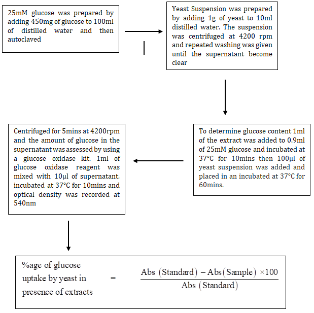 Figure 2: General layout to determine the glucose nonavailability of an extract and its effect on glucose consumption by S.cerevisiae.