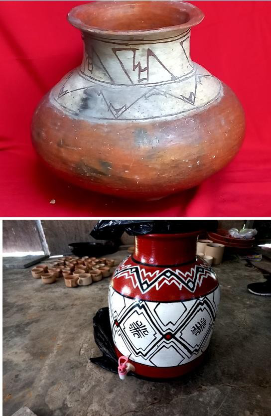 Figure 1: Classic container (ca 1970, Iglesia Matriz Collection) and current container. Paxdre Cocha.