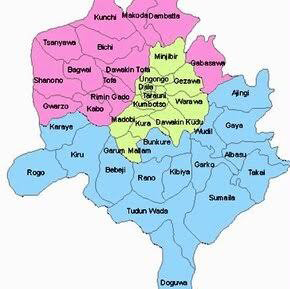 Figure 2: Kano state map [6].