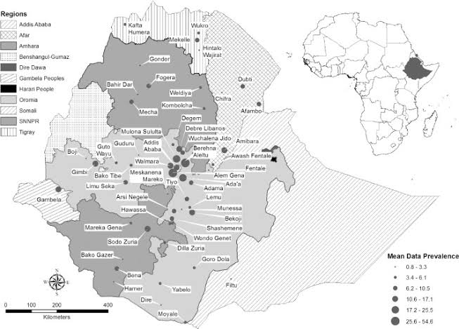 Figure 1: Epidemiology of bovine tuberculosis in Ethiopia. Source: Sibhat et al. [24]