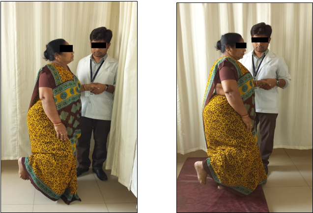 Figure 3: Squatting Against a wall and away from the wall.