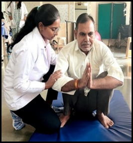 Figure 2: Participant performing Malasana.
