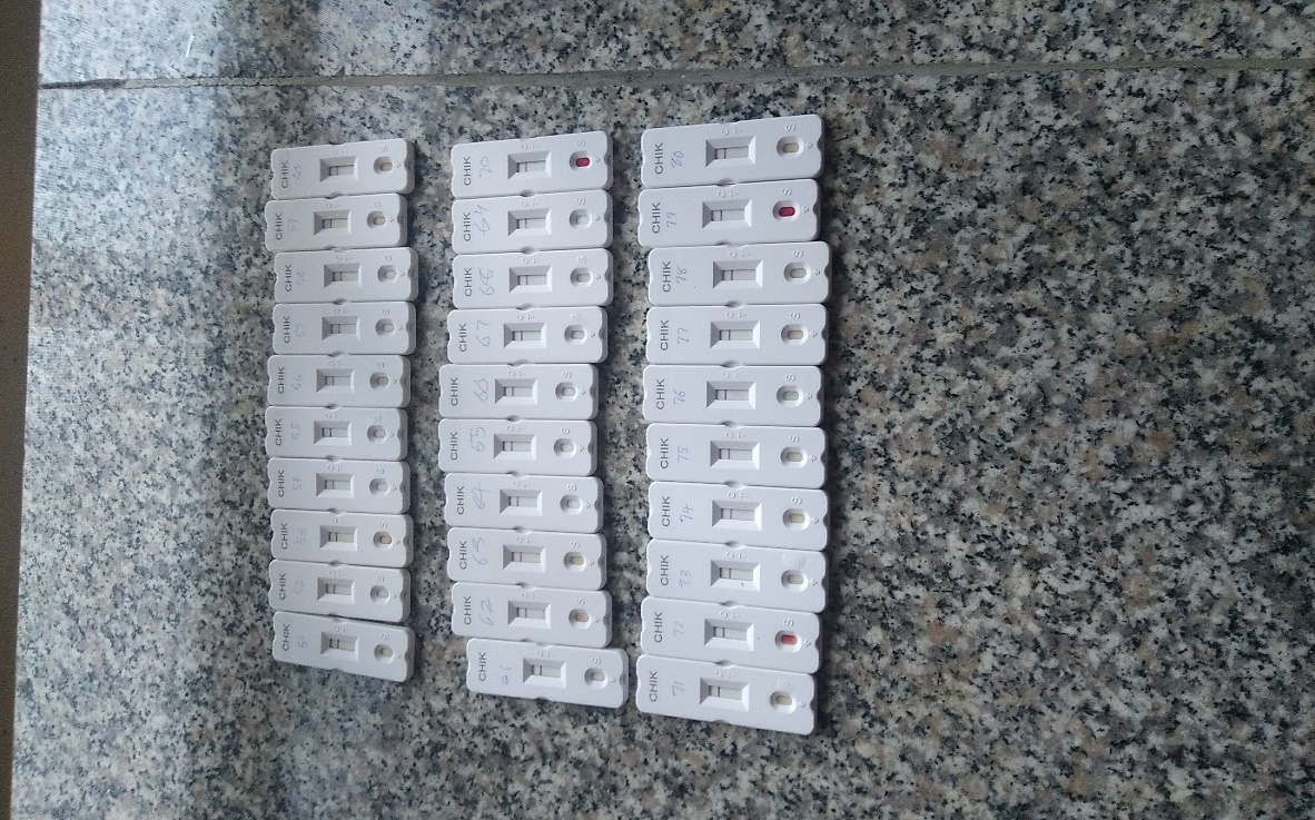 Figure 1: Some Chikungunya virus IgM test kits.