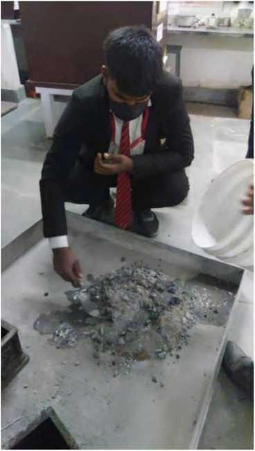 Figure 4: Mixing of concrete.