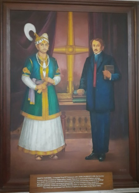 Figure 1: Left- Founder of Trivandrum Observatory: King of Travancore Swathi Thirunal Rama Varma. Right- First Director of Trivandrum Observatory: Caldecott J [4].
