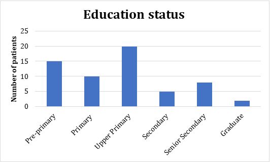 Figure 4: Shows the Distribution of Study Participants According to their Education Level.