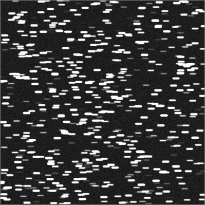 Figure 3: Example of image with the blurred objects and its spatial domain.
