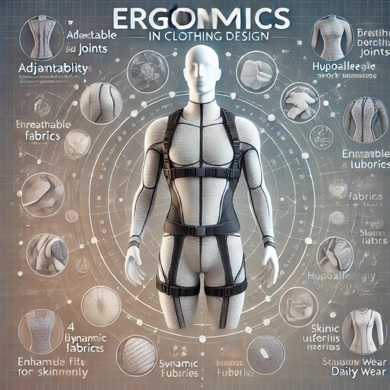 Figure 1: Ergonomics in Clothing Design: Enhancing Comfort, Mobility, and Functionality through Innovative Features.