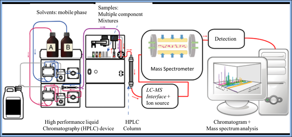Figure 2: A Diagram of an LC-MS Setup.