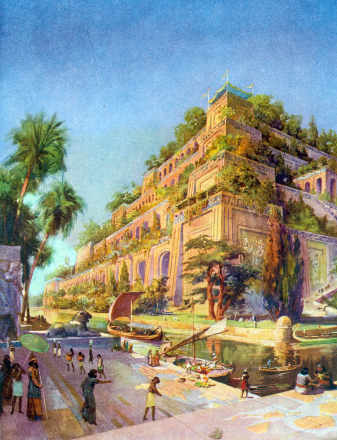 Figure 1: Artist Illustration of the Hanging Gardens of Babylon.