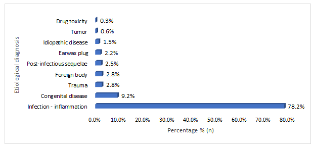Figure 5: Diagnostic grouping of ENT diseases according to etiology.