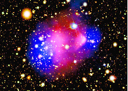 Figure 2: Collision of two clusters of galaxies.