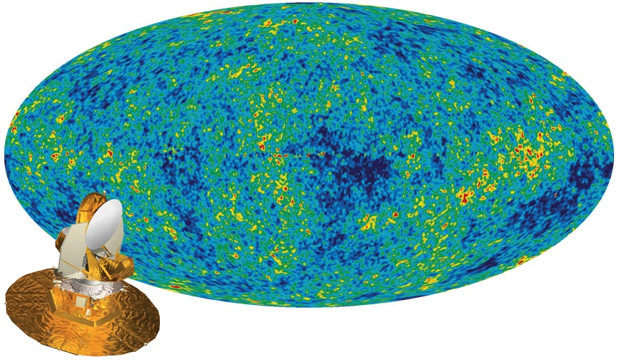 Figure 37: The Wilkinson Microwave Anisotropy Probe, launched in 2001, improved on COBE by looking for such anisotropy at much smaller angular scales [Credit: NASA].