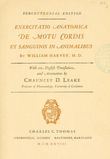 Figure 1: The book of William Harvey.