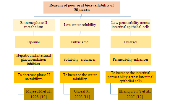Figure 1: Mechanism of action of various bioenhancers .
