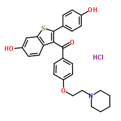 Figure 1: Molecular structure of raloxifene HCl.